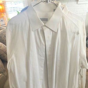 Steffano Ricci	Mens White TUXEDO collared long sleeve dress shirt